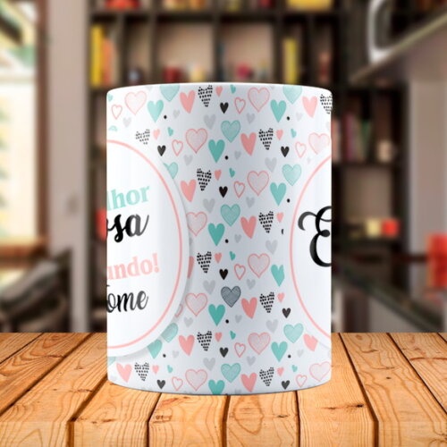 Caneca Personalizada Melhor Esposa do Mundo com Nome
