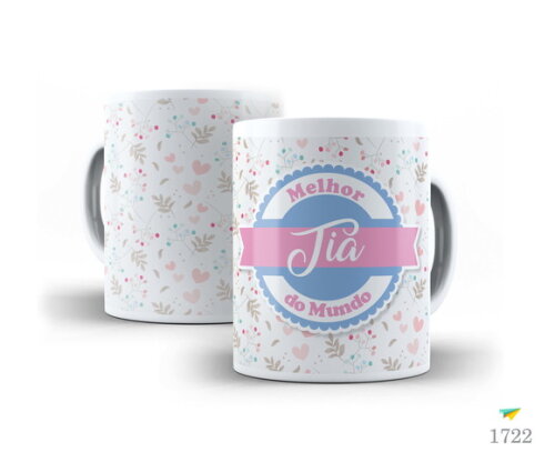 Caneca Personalizada Melhor Tia do Mundo + Caixinha #8