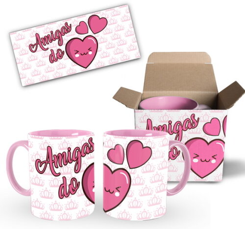 Caneca Personalizada Melhores amigas Amigas do Coração