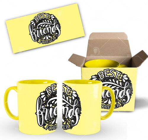 Caneca Personalizada Melhores amigas Best Friends Forever