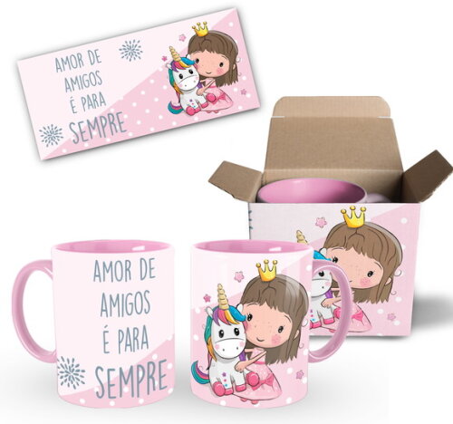 Caneca Personalizada Melhores amigas Amor de Amigos