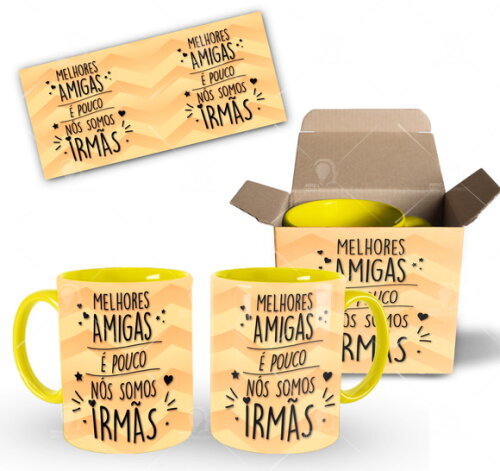 Caneca Personalizada Melhores amigas Best Friends - Mod 002