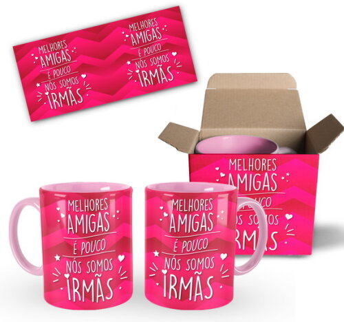 Caneca Personalizada Melhores amigas Best Friends - Mod 001