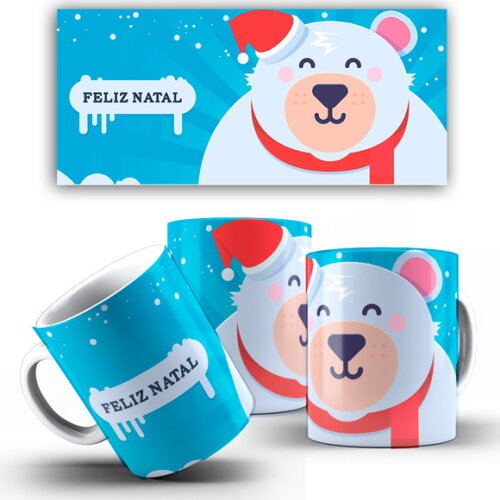 Caneca Personalizada Natal Papai Noel + Caixinha Noel mod 13