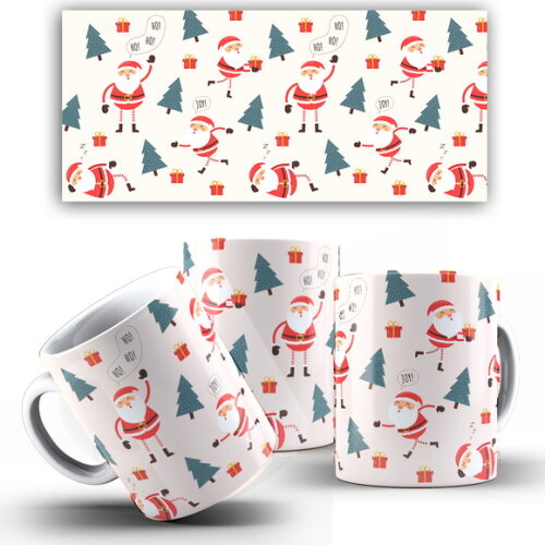 Caneca Personalizada Natal Papai Noel + Caixinha Noel mod 24