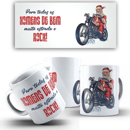 Caneca Personalizada Natal Papai Noel + Caixinha Noel mod 30