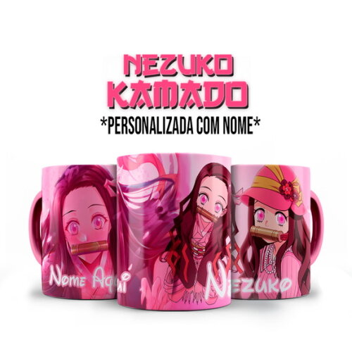Caneca Personalizada Nezuko Demon Slayer com Nome