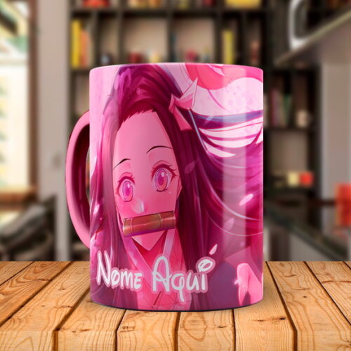 Caneca Personalizada Nezuko Demon Slayer com Nome