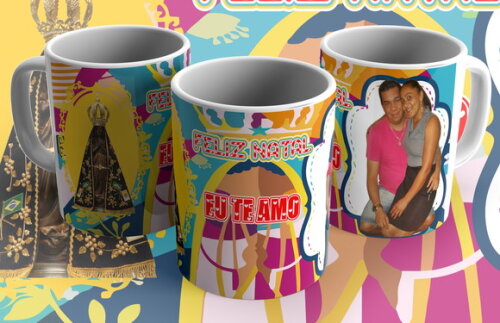 Caneca Personalizada Nossa Senhora + sua Foto + Caixinha !!!