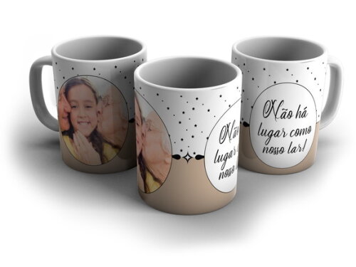 Caneca Personalizada Nosso Lar Para Vovô E Vovó Com Foto