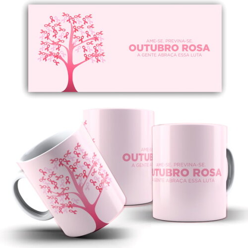 Caneca Personalizada Outubro Rosa Câncer De Mama #03