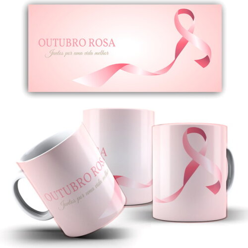 Caneca Personalizada Outubro Rosa Câncer De Mama #01