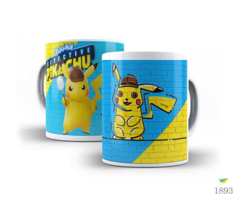 Caneca Personalizada Pokémon Pikachu Detetive + Cx #22!!