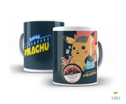 Caneca Personalizada Pokémon Pikachu Detetive + Cx #20!!