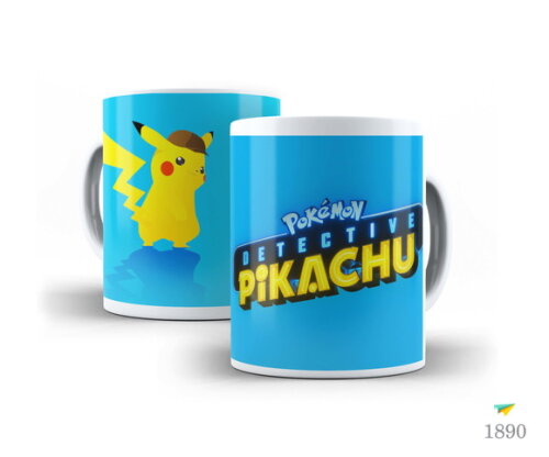 Caneca Personalizada Pokémon Pikachu Detetive + Cx #19!!