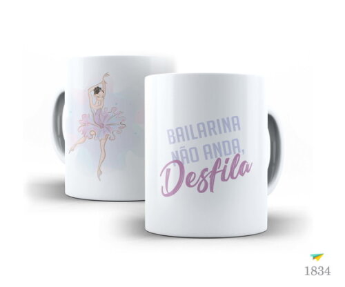 Caneca Personalizada Profissão Bailarina Arte #07