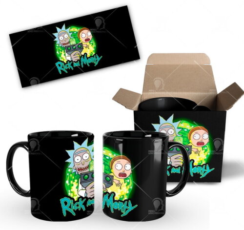 Caneca Personalizada Rick e Morty Netflix + Caixinha Mod 002