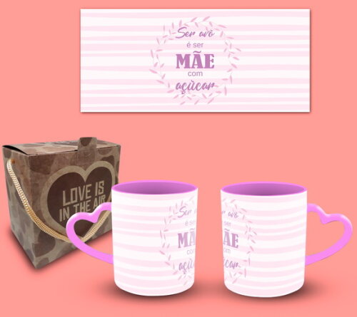 Caneca Personalizada Ser Avó é Ser Mãe + Caixinha Kraft #3