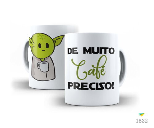 Caneca Personalizada Star Wars Mestre Jedi Café