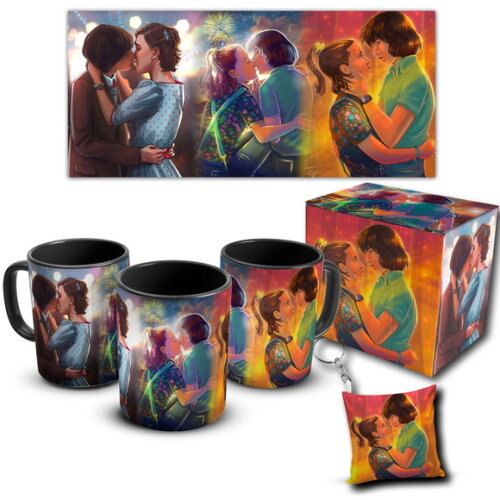 Caneca Personalizada Stranger Things Mike e Eleven + KIT #14