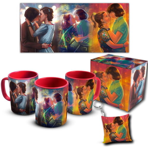 Caneca Personalizada Stranger Things Mike e Eleven + KIT #14
