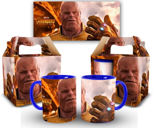 Caneca Personalizada Thanos Guerra Infinita +Caixinha 1 unid