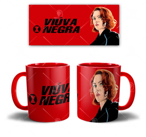 Caneca personalizada Vingadores Avengers Viúva Negra