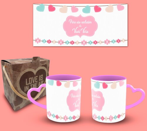 Caneca Personalizada Vovó Melhor Avó + Caixinha Kraft Love