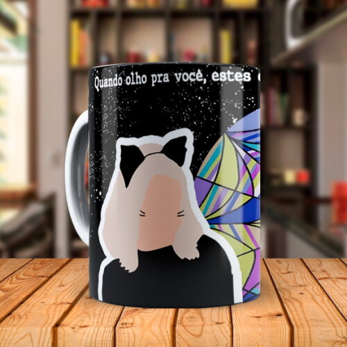 Caneca Personalizada Wandinha com Nome Personalizado