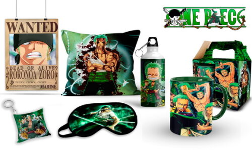 Caneca Personalizada+ Kit One Piece Roronoa Zoro com Nome