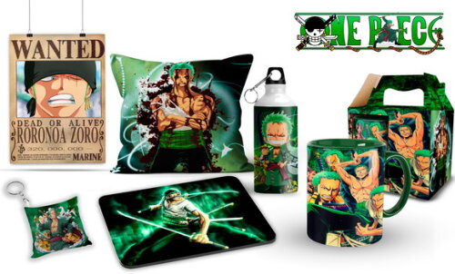 Caneca Personalizada+ Kit One Piece Roronoa Zoro com Nome
