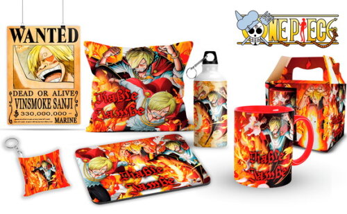 Caneca Personalizada+ Kit One Piece Sanji Diable Jambe