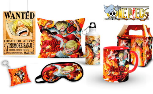 Caneca Personalizada+ Kit One Piece Sanji Diable Jambe