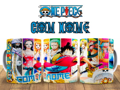 Caneca Personalizada+ Kit One Piece Wano com Nome
