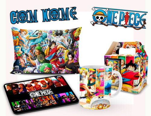 Caneca Personalizada+ Kit One Piece Wano com Nome