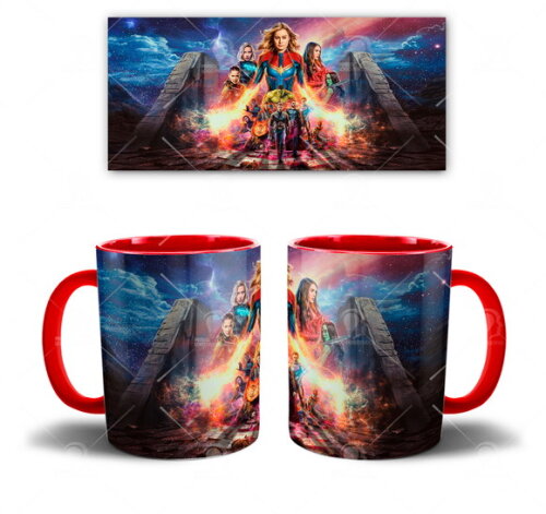 Caneca personalizado Capitã Marvel Vingadores Avengers