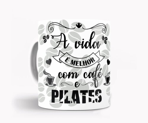 Caneca Pilates com nome + Caixinha