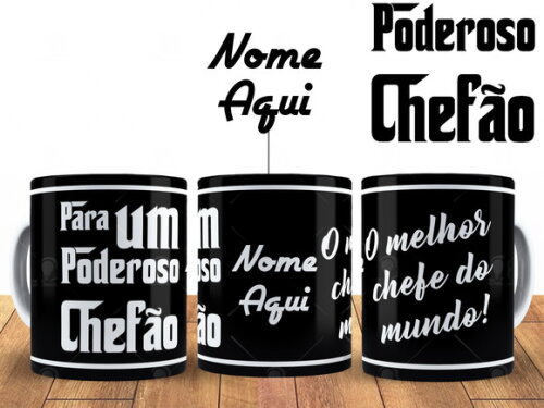 Caneca Poderoso Chefão com Nome Personalizado + Caixinha