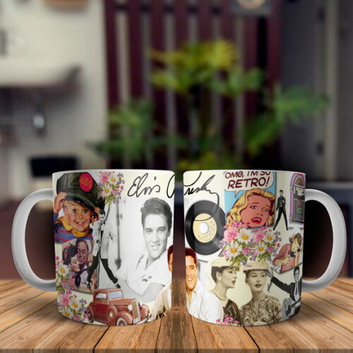 Caneca Porcelana Elvis Presley