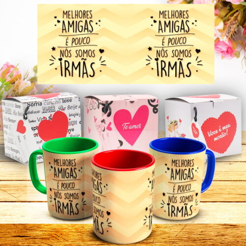 Caneca Porcelana Personalizada Amigos, Amizade + Caixinha #4