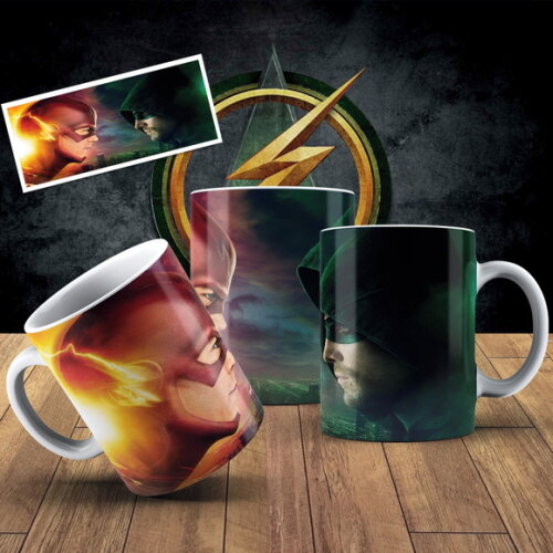 Caneca porcelana personalizada Flash Netlix #4