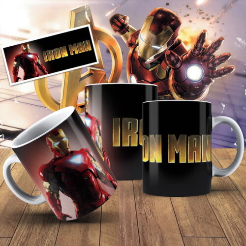 Caneca porcelana personalizada Homem de Ferro #2