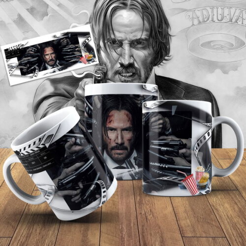 Caneca porcelana personalizada John Wick #1