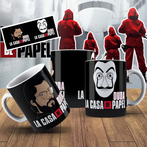 Caneca porcelana personalizada La Casa de Papel #3