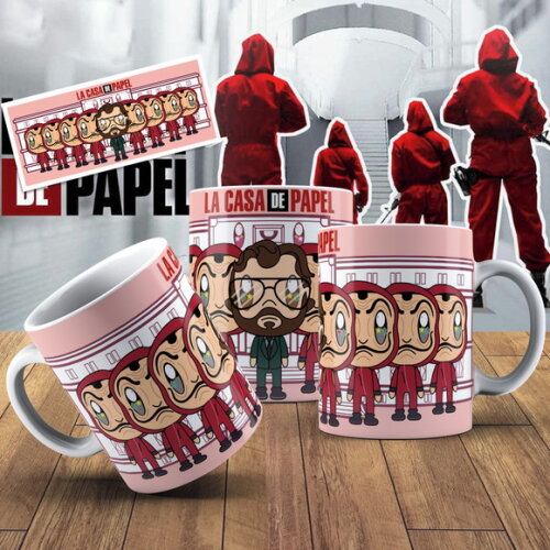 Caneca porcelana personalizada La Casa de Papel #4