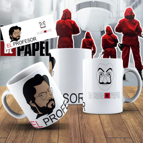 Caneca porcelana personalizada La Casa de Papel #5