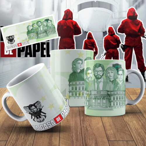 Caneca porcelana personalizada La Casa de Papel #7