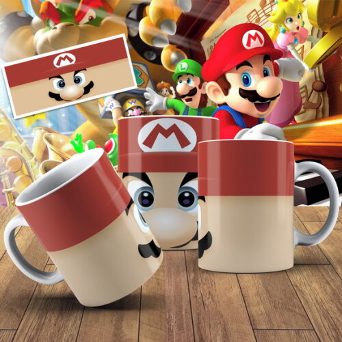 Caneca porcelana personalizada Mário Bros + Cx #1!!!