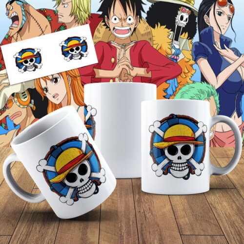 Caneca porcelana personalizada One Piece + Cx #1!!!