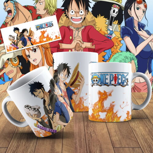 Caneca porcelana personalizada One Piece + Cx #2!!!